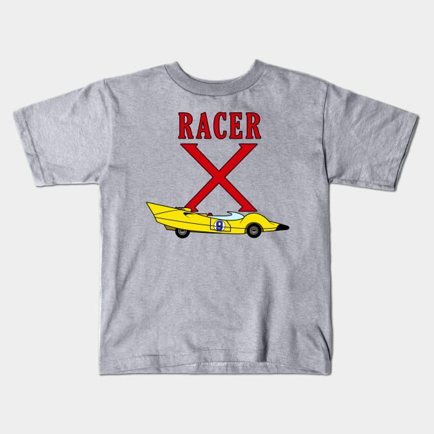 Racer X Car Kids T-Shirt by nataliawinyoto